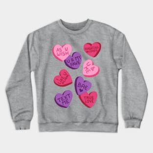 Love Conversation Hearts Crewneck Sweatshirt